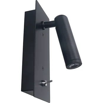 Nástěnné svítidlo ACA DECOR LED nástěnná bodová lampička s vypínačem INYOKA 3W/230V/4000K/210Lm/50°/IP20, černá