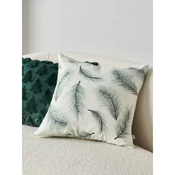 Povlak na dekorativní polštářek Sinsay - Zimní povlak na polštář s motivem větviček - krémová - 961CA-01M - 961CA-01M-ONE-1