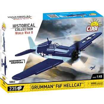 Stavebnice COBI Americký palubní stíhací letoun Grumman F6F HELLCAT COBI 5883 - World War II 1:48