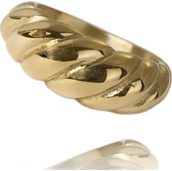 Prsten Flamenco Mystique 14k pozlacený prsten z nerezové oceli PST827, velikost prstenu: US7 EU14 Velikost prstenu: US5 EU8