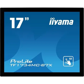 Monitor 17" iiyama TF1734MC-B7X: TN, 1280x1024, capacitive, 10P, 350cd/m2, VGA, DP, HDMI, IP65, černý