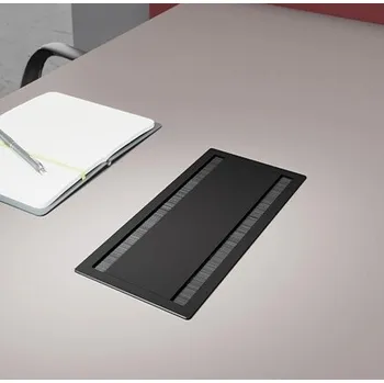 kabelová chránička Asa Oboustranná kabelová průchodka DUAL 314 x 148 mm / Černá matná