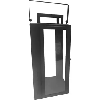 Lucerna Lucerna na svíčku 35x15x16cm sklo+kov ČER