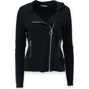 Dámský svetr Svetřík úplet na zip JK9217 barva: černá