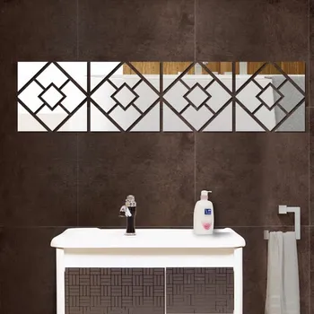 samolepka Zrcadlové samolepky na zeď Squares