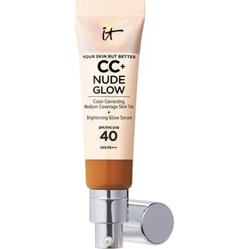 Přípravek na tvář IT Cosmetics - Your Skin But Better Nude Glow Lightweight Foundation + Glow Serum with SPF 40 BB a CC krémy 32 ml Korálová unisex