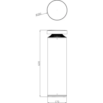 Venkovní osvětlení Deko-Light Světlo Faro LED na cestu, výška 60 cm, tmavě šedé, DALI, 3 000 K tmavě šedá LED 24 W celkem - Doprava zdarma