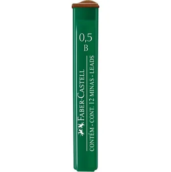 Náplň do psacích potřeb FABER-CASTELL náhradní tuhy do mikrotužky Polymer 0,5mm B, 12ks