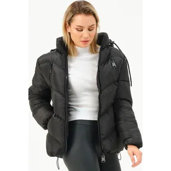 Dámský kabát Z6769 DEWBERRY DÁMSKÝ KABÁT-ČERNÁ dewberry šedá 2462519