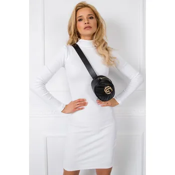 Dámské šaty RUE PARIS Žebrované šaty olivia bílé Velikost: S/M