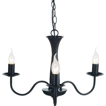 ACA DECOR Závěsný lustr KNOSSOS max. 3x40W/E14/230V/IP20, černé