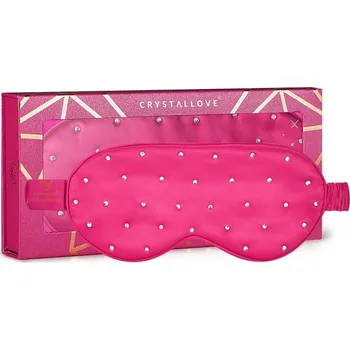 Péče o oční okolí Crystallove - Crystalized silk eye mask - hot pink Masky na oči a na rty unisex