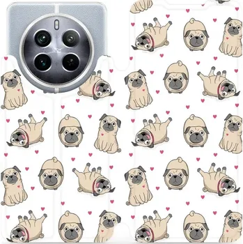 Pouzdro na mobilní telefon Flipové pouzdro Mobiwear - Realme 12 5G - M097P Mopsíci (Knížkové flip pouzdro, obal, kryt na mobil Realme 12 5G - M097P Mopsíci, materiál Umělá kůže + TPU - ochrana 360°, stojánek, silikonová vanička, magnetické zavírání)