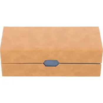 Brýlová obroučka Dvouvrstvé tvrdé pouzdro na brýle pro 2 páry brýlí - Hnědé