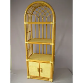 Komoda Ratanová skříňka s dvířky světlý med 4108