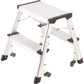 Schůdek STEP MOBIL 102, hliníkové schůdky mobilní, oboustranné, 2x2 stupně