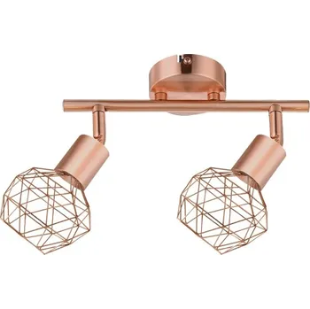 ACA DECOR Přisazené bodové svítidlo ALADDIN max. 2x40W/E14/230V/IP20, barva mědi