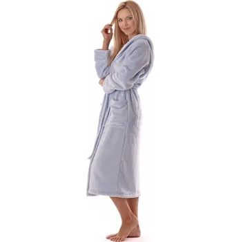 Pánský župan Župan s kapucí Siena unisex světle šedá 31 56 9151 - L