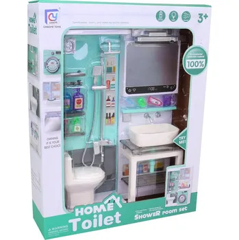 Domeček pro panenku Koupelna s příslušenstvím, 10 x 14 cm