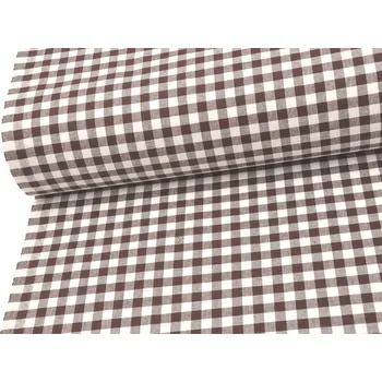 Mirtex Plátno KANAFAS 140/K19 Hnědá kostka 10mm šíře 150cm Ceník: METRÁŽ: od 1 metrů