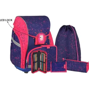 Školní batoh Spirit Školní aktovka - 7-dílný set, PRO LIGHT PREMIUM Pegasus, LED