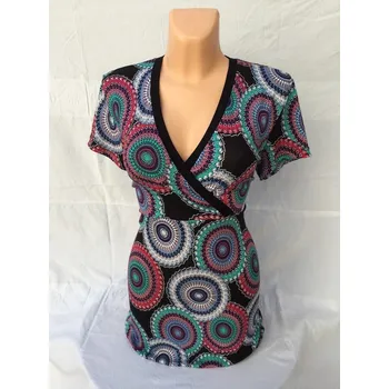 Dámská tunika Halenka se zavinovacím efektem KOLIMA, Barva celopotištěná, Velikost XL48, Materiál 96% Viskoza 4% Lycra