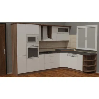 Kuchyňská linka Nabytekmorava Kuchyňská linka Bára J barva kuchyně: D.SONOMA TMAVÁ / BÍLÁ