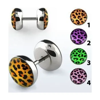 Piercing Piercing falešný plug leopard AILPB