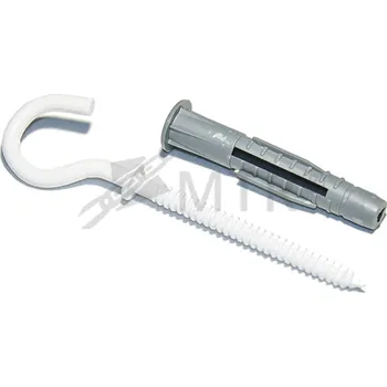 Hmoždinka MTR Hmoždinka uzlovací UH-LC s hákem Varianta: Hmoždinka uzlovací UH-LC s hákem 6x38mm nylon/bílý lak