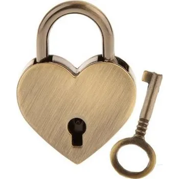 Přívěsek Zámeček lásky - srdíčko broušená mosaz, rozměr 39 x 30 mm