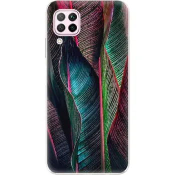 Pouzdro na mobilní telefon Odolné silikonové pouzdro iSaprio - Black Leaves - Huawei P40 Lite