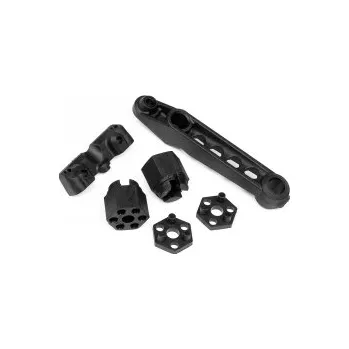 RC vybavení Přední držák karosérie + unašeče kol, sada