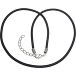 Kaučuková šňůrka na krk černá, tl. 3 mm