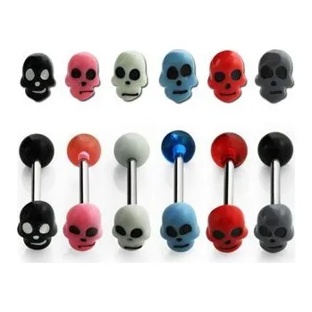 Piercing Piercing do jazyku činka lebka ABBASK1