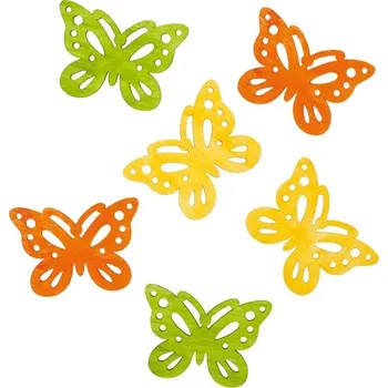 Dřevění motýli 6 cm, 6 ks 3918