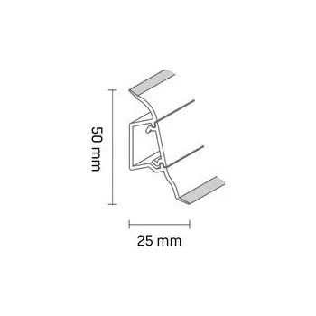 soklová lišta Plastová soklová lišta Döllken SLK 50 W 117 BÍLÁ délka 2,5m