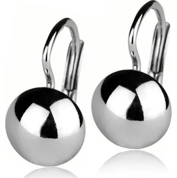 Náušnice Stříbrné náušnice půlkuličky duté