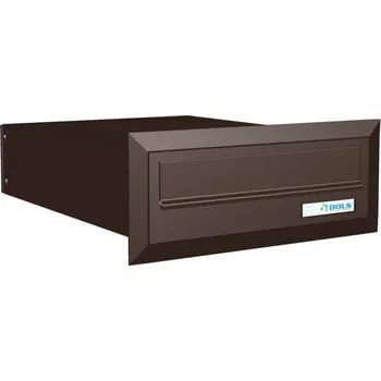 Poštovní schránka 1x poštovní schránka B-03 k zazdění do sloupku + orámování L profilem - RAL 8017 MAT. - HNĚDÁ ČOKOLÁDOVÁ