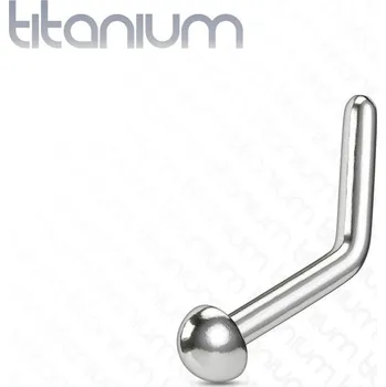 Piercing Zahnutý piercing do nosu půlkulička - TITAN
