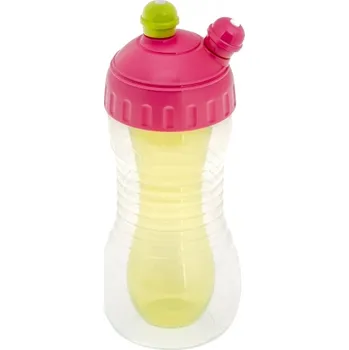 Láhev Brother Max Sportovní lahev s chladicím tělem na 2 nápoje - růžová/zelená