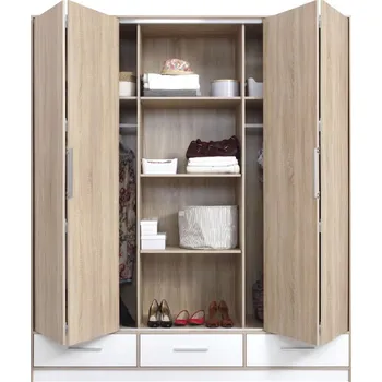 Šatní skříň Šatní skříň Isko - Sonoma / Bílá