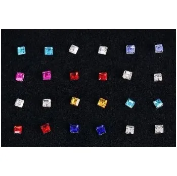 Piercing Stříbrný piercing do nosu hranatý zirkon