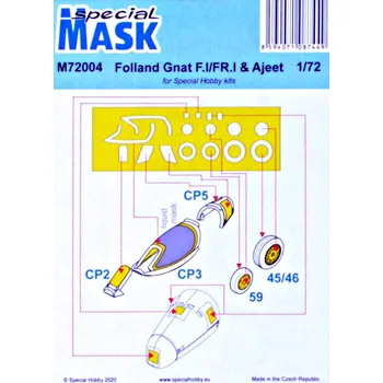 Plastikový model Special hobby 1/72 Mask for Fol.Gnat F.I/FR.I & Ajeet (SP.HOB.)