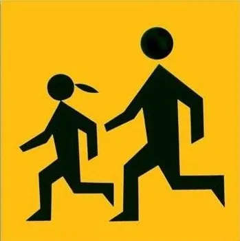 Tabule výstražná Pozor děti, sada 2 ks, jedna reflexní, druhá nereflexní, rozměr 30 x 30 cm