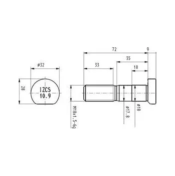 Plechové kolo Šroub kolový MAN