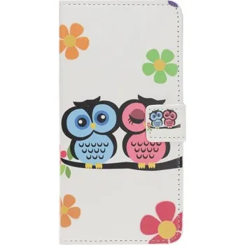 Pouzdro na mobilní telefon Peněženkové pouzdro se stojánkem soví pár pro iPhone 11 - barevné