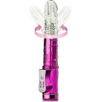 Vibrátor ROTAČNÍ PENETRAČNÍ VIBRÁTOR SE STIMULAČNÍMI KULIČKAMI - RŮŽOVÝ – 8898