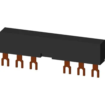 vypínač a zásuvka 3RV1915-3AB 3fázové přípojnice s roztečí 63 mm pro 2 spínače, vidlicové přípojky, Siemens