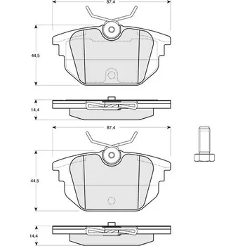 Brzdová destička Sada brzdových destiček STARLINE