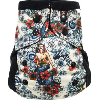 Plenkové kalhoty Breberky Kapsová plenka (S) - Mořská diva PAT